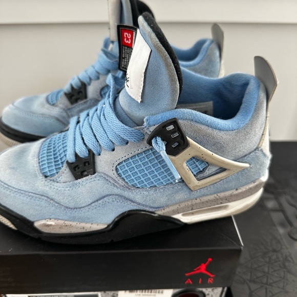 Jordan 4 Retro Black Tech Grey University Blue White 2021 - Picture 1 of 4